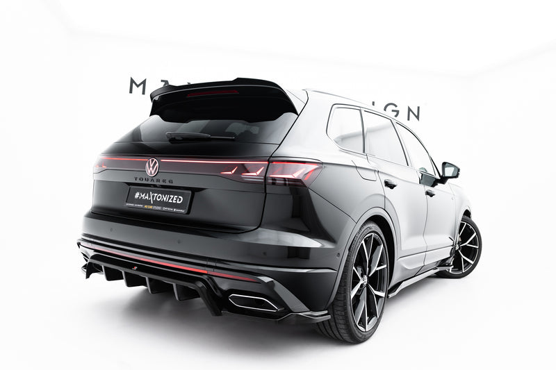 Maxton Design Rear Splitter (with a vertical bar) Volkswagen Touareg R-Line Mk3 Facelift