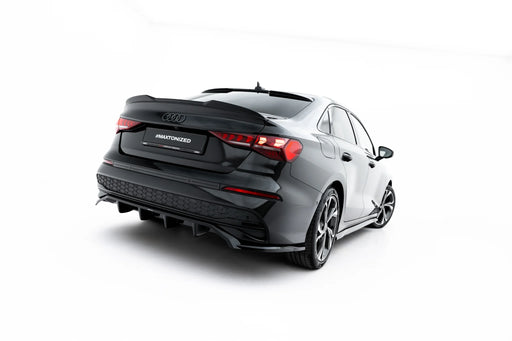 Maxton Design Hinten Splitter mit Mittelsteg passend für Audi A3 Sedan 8Y Facelift
