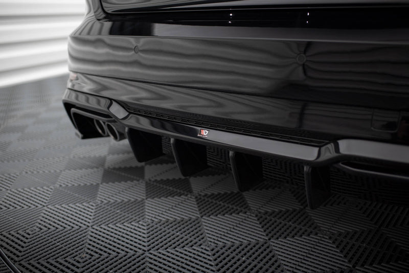 Maxton Design rear diffuser for Audi A3 S-Line Sportback 8V Facelift (version with dual exhaust on one side)