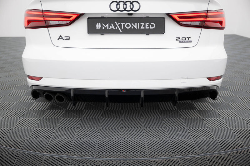 Maxton Design rear spoiler Audi A3 Sedan 8V Facelift (version with single-sided dual exhaust pipe)