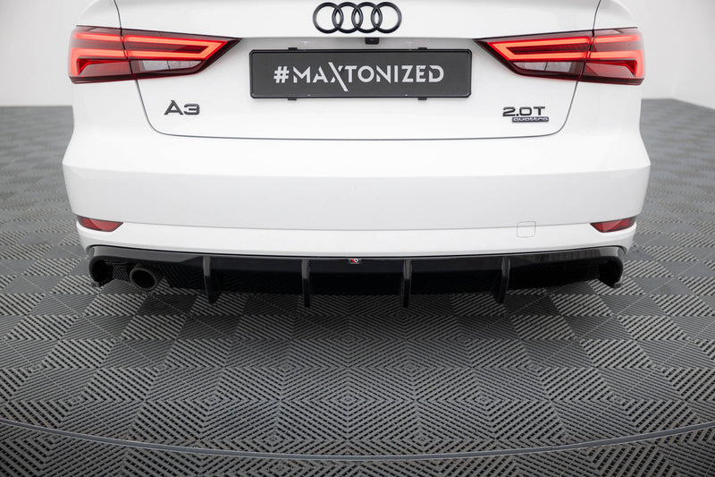 Maxton Design rear apron Audi A3 Sedan 8V Facelift (version with single-sided double exhaust pipe)