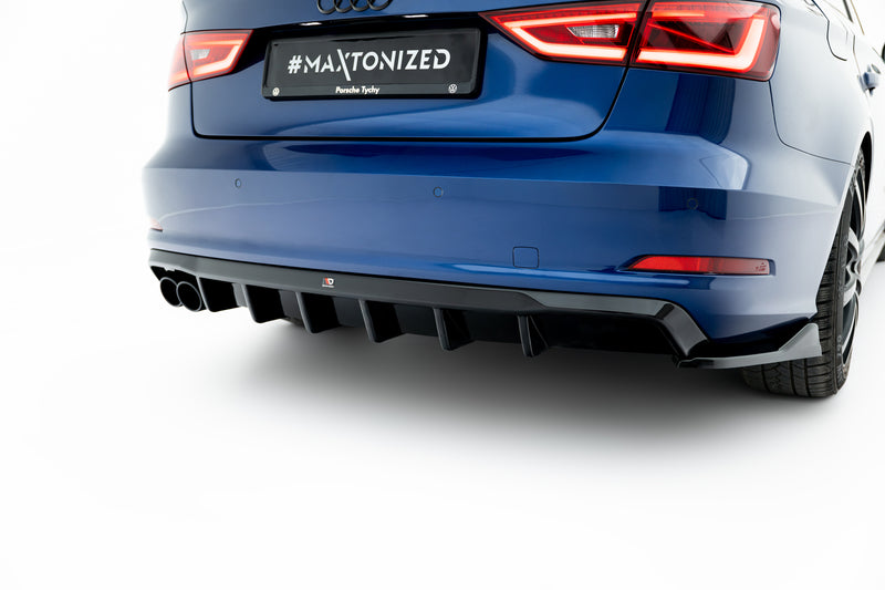 Maxton Design rear spoiler Audi A3 Sedan 8V (version with single-sided double exhaust pipe)