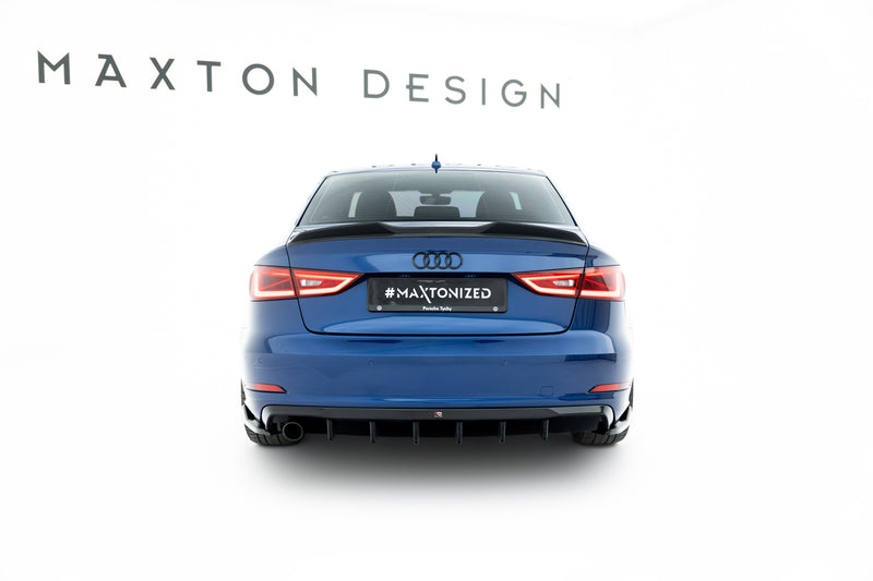 Maxton Design rear spoiler Audi A3 Sedan 8V (version with single-sided double exhaust pipe)