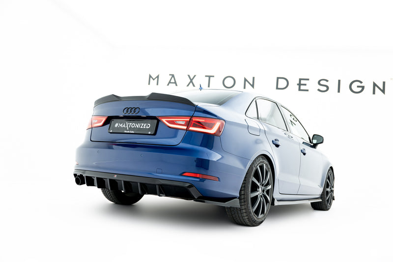 Maxton Design rear spoiler Audi A3 Sedan 8V (version with single-sided double exhaust pipe)