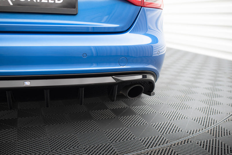Maxton Design rear diffuser Audi A4 S-Line Sedan / Avant B8 (version with single exhaust pipes on both sides)