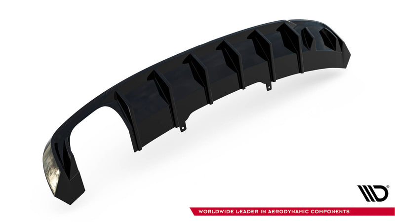 Maxton Design rear diffuser for Audi A4 S-line B9 (version with single-sided dual exhaust pipe)