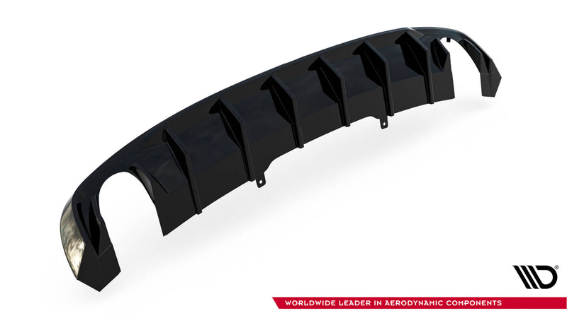 Maxton Design rear diffuser Audi A4 S-line B9 (version with single exhaust pipes on both sides)