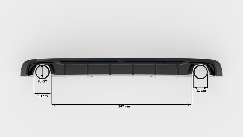 Maxton Design rear diffuser Audi A4 S-line B9 (version with single exhaust pipes on both sides)