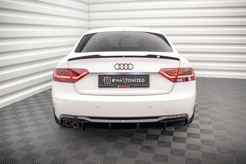 Maxton Design rear diffuser Audi A5 8T Facelift (version with dual exhaust on one side)