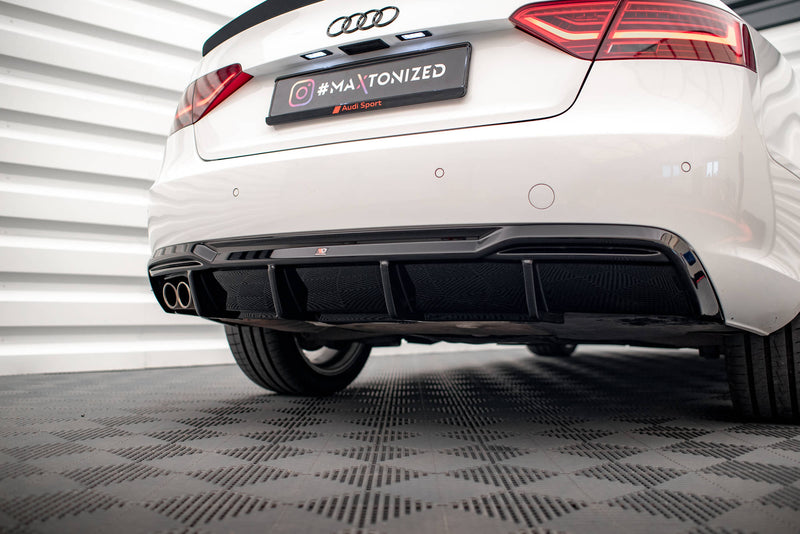 Maxton Design rear diffuser Audi A5 8T Facelift (version with dual exhaust on one side)