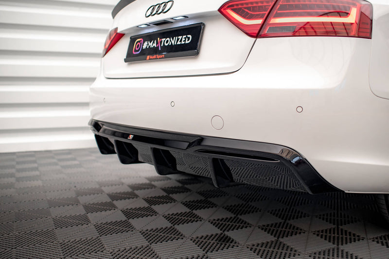 Maxton Design rear diffuser Audi A5 8T Facelift (version with dual exhaust on one side)