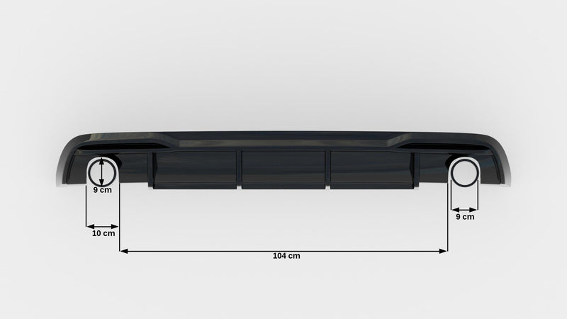 Maxton Design rear diffuser Audi A5 8T Facelift (version with single exhaust on both sides)