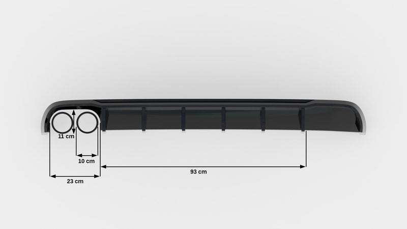 Maxton Design Heckansatz Audi A6 Sedan / Avant C7 (Einseitige Doppelauspuffversion)