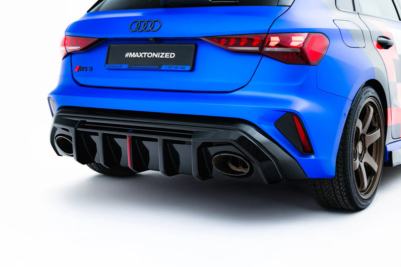 Maxton Design Rear Diffuser Audi RS3 8Y Sportback 8Y Facelift (Version with OEM Reflector)
