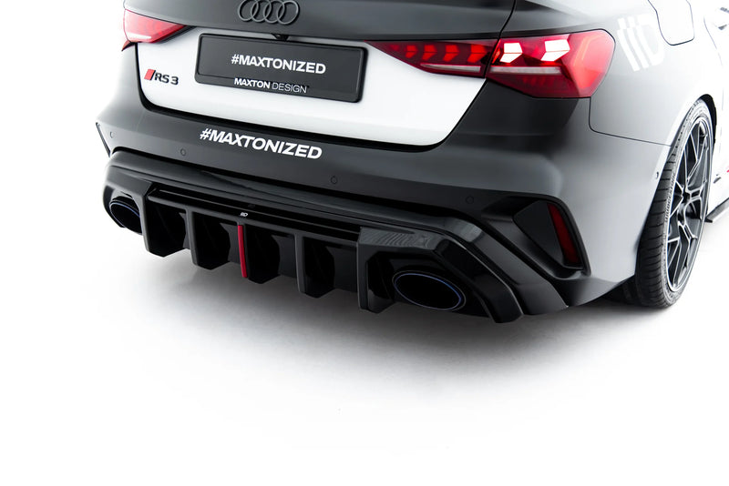 Maxton Design Rear Diffuser Audi RS3 Sedan 8Y Facelift (Version with Original Reflector)