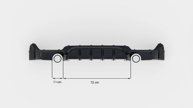 Maxton Design Heckansatz BMW 4 Coupe / Gran Coupe / Cabrio M-Pack F32 / F36 / F33 (Version mit Einzelauspuff auf beiden Seiten)