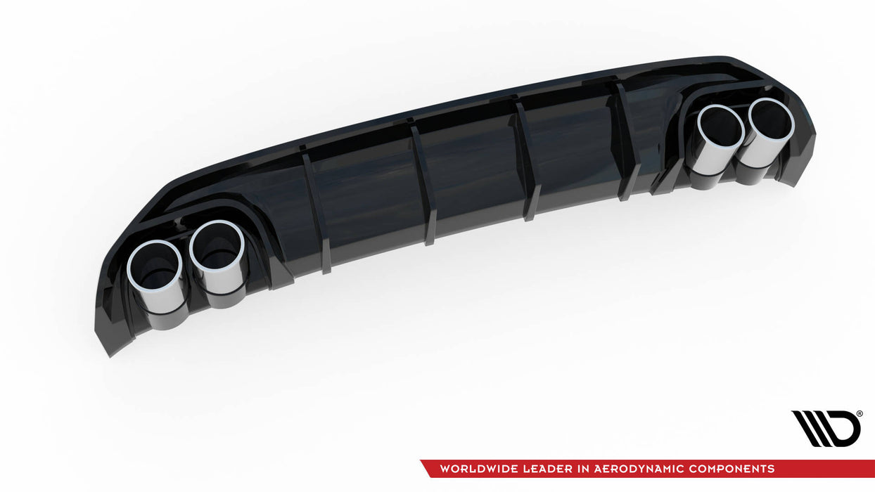Maxton Design Heckansatz + Endschalldampfer Sportauspuff Attrappe Audi A3 S-Line Sportback 8Y