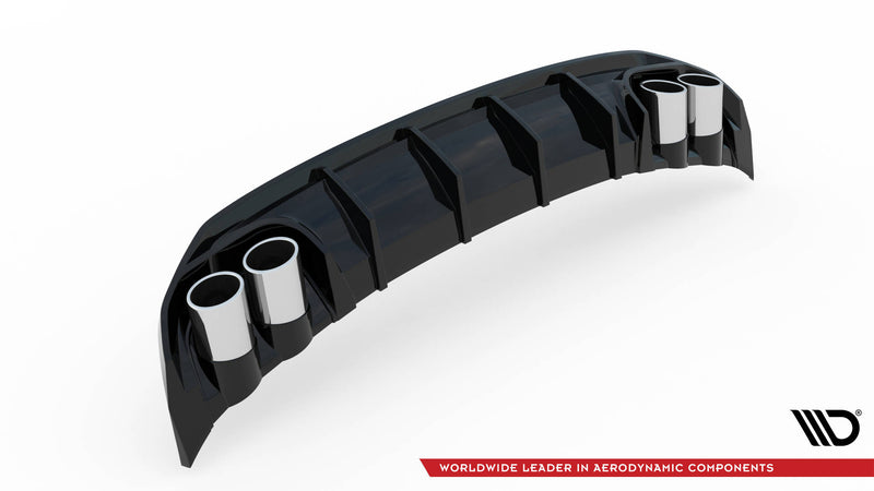 Maxton Design Rear Spoiler + Exhaust Tip Sport Exhaust Dummy for Audi A3 S-Line Sportback 8Y