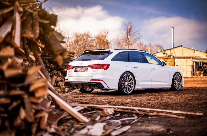 Maxton Design Rear Diffuser + Exhaust Tip Sport Exhaust Dummy Audi A6 S-Line / S6 C8 / C8 Facelift