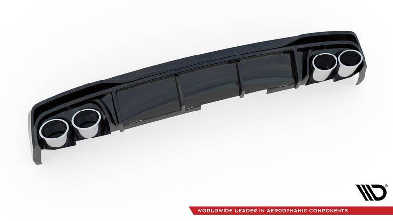 Maxton Design Rear Diffuser + Exhaust Tip Sport Exhaust Dummy Audi A6 S-Line / S6 C8 / C8 Facelift