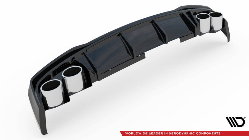 Maxton Design Rear Diffuser + Exhaust Tip Sport Exhaust Dummy Audi A6 S-Line / S6 C8 / C8 Facelift