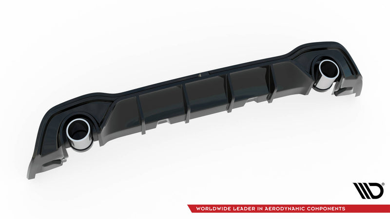 Maxton Design Rear Spoiler + Exhaust Tip Sport Exhaust Dummy Volkswagen Golf GTE / R-Line Mk8 / Mk8 Facelift