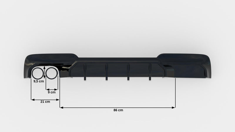 Maxton Design Heckansatz V.2 BMW 5 M-Pack F10 / F11 (Version mit einseitigem Doppelauspuff)