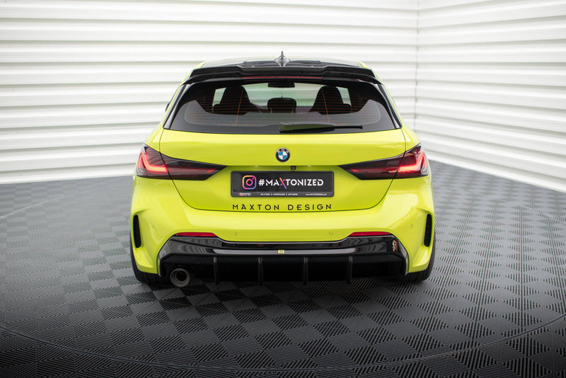 Maxton Design Heckansatz V.3 BMW 1 M-Pack / 128ti F40 (Ausführung mit einseitigem Doppelauspuffendrohr)