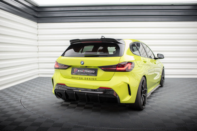 Maxton Design Heckansatz V.3 BMW 1 M-Pack / 128ti F40 (Ausführung mit einseitigem Doppelauspuffendrohr)