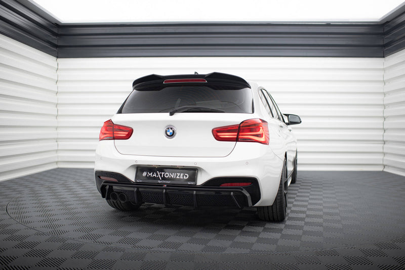 Maxton Design Heckansatz V.3 BMW 1 M-Pack F20 Facelift (Einseitige Doppelauspuffversion)
