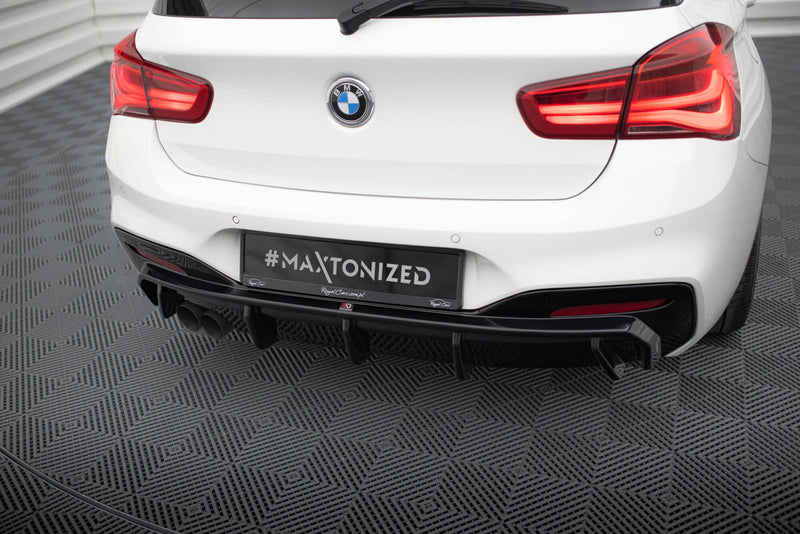 Maxton Design Heckansatz V.3 BMW 1 M-Pack F20 Facelift (Einseitige Doppelauspuffversion)