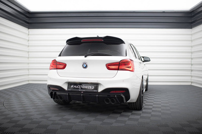 Maxton Design Heckansatz V.3 BMW 1 M-Pack / M140i F20 Facelift (Version mit Doppelauspuff auf beiden Seiten)