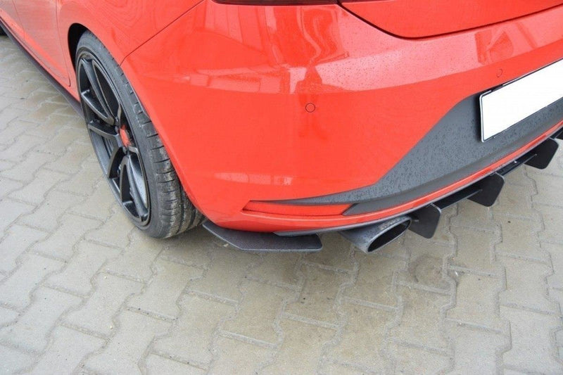 Maxton Design SEAT LEON III CUPRA REAR APRON &amp; REAR DIFFUSER SIDE L+R