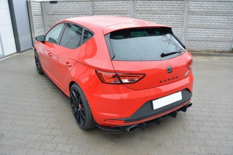 Maxton Design SEAT LEON III CUPRA REAR APRON &amp; REAR DIFFUSER SIDE L+R