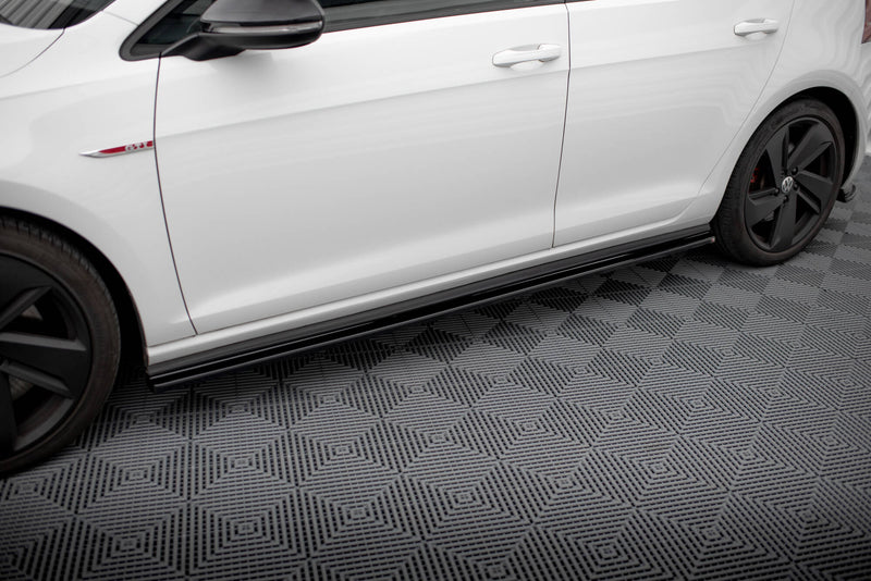 Maxton Design SEITENSCHWELLER DIFFUSOR VW GOLF VII GTI PREFACE/FACELIFT (breit)