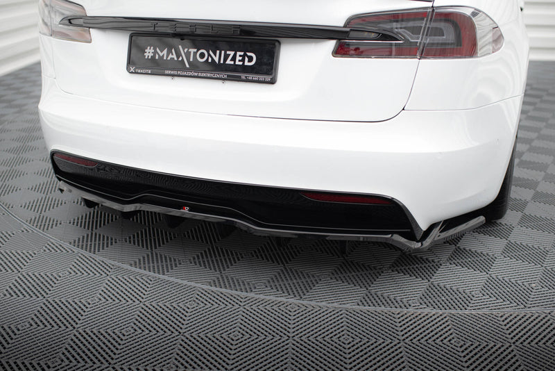 Maxton Design Diffusor Satz Tesla Model S Plaid Mk1 Facelift