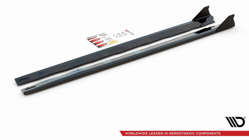 Maxton Design Seitenschweller Diffusor + Flaps  Ford Mustang GT Mk6 Facelift