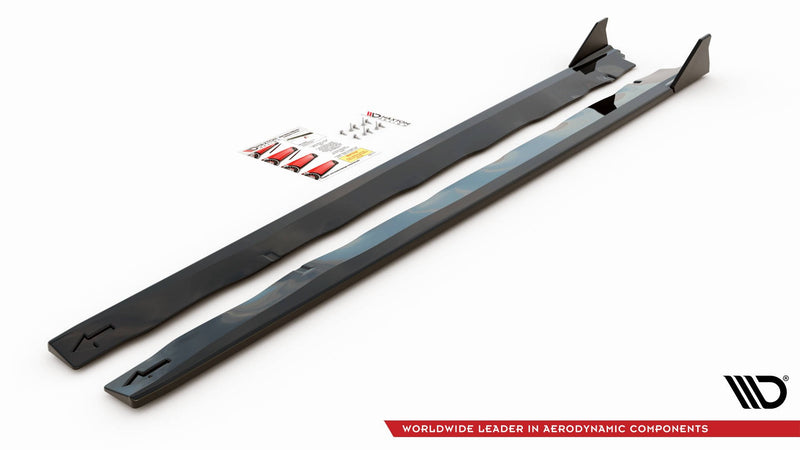 Maxton Design Seitenschweller Diffusor + Flaps  Ford Mustang GT Mk6 Facelift