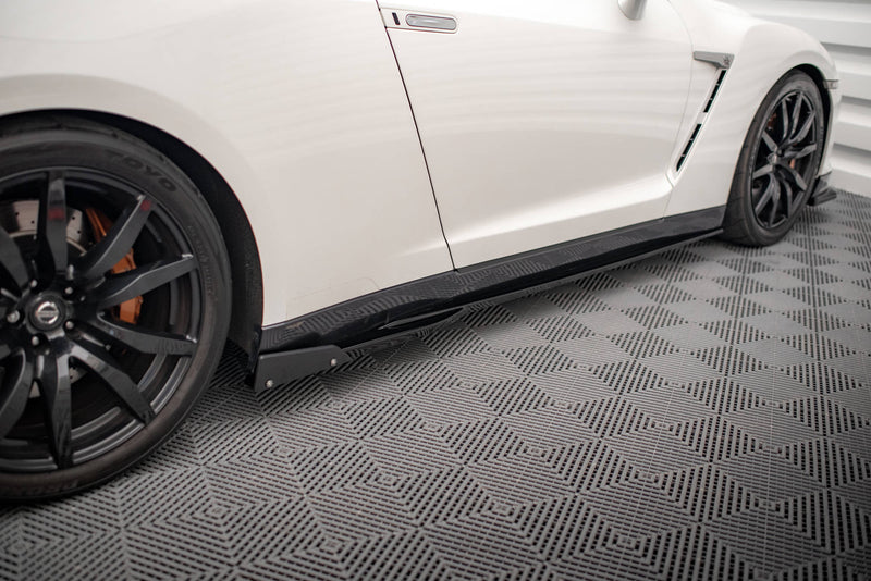 Maxton Design Seitenschweller Diffusor + Flaps Nissan GTR R35 Facelift