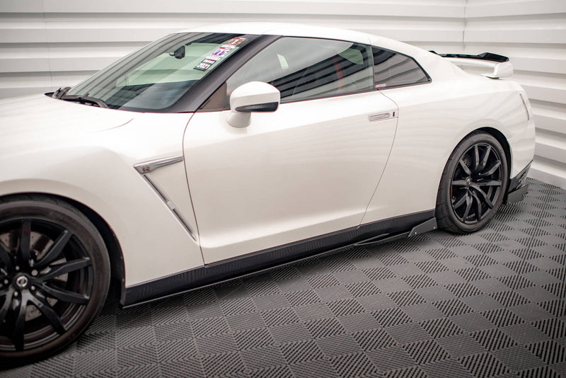 Maxton Design Seitenschweller Diffusor + Flaps Nissan GTR R35 Facelift
