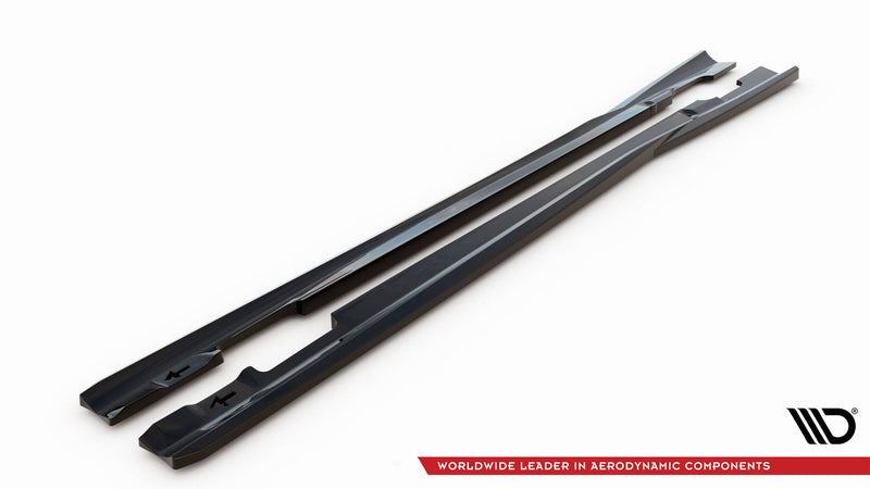 Maxton Design Side Skirt Diffuser for Mercedes-Benz C Coupe / Sedan / Estate AMG-Line C204 / W204 Facelift / S204 Facelift