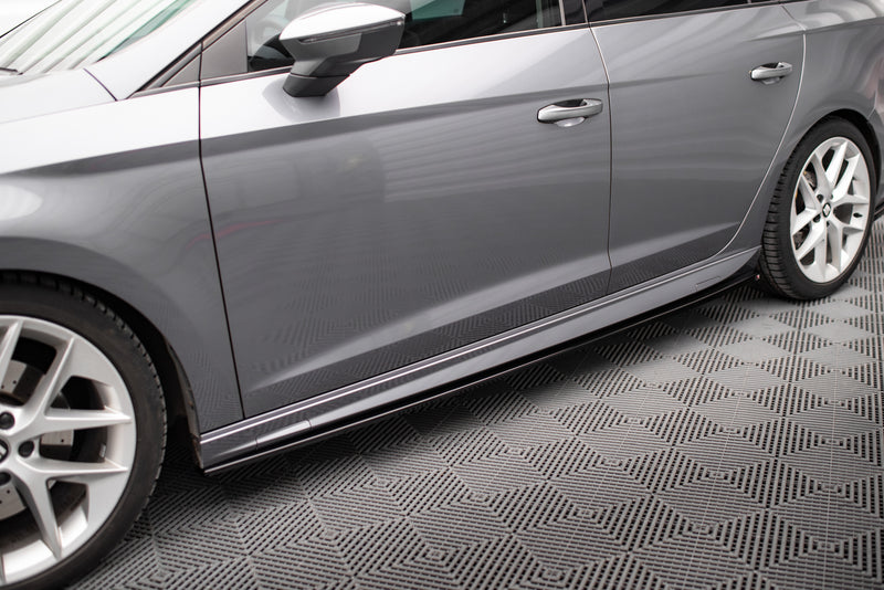Maxton Design Side Skirt Diffusers Seat Leon Cupra / FR / Standard Aero Mk3 / Mk3 Facelift