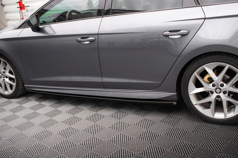 Maxton Design Side Skirt Diffusers Seat Leon Cupra / FR / Standard Aero Mk3 / Mk3 Facelift