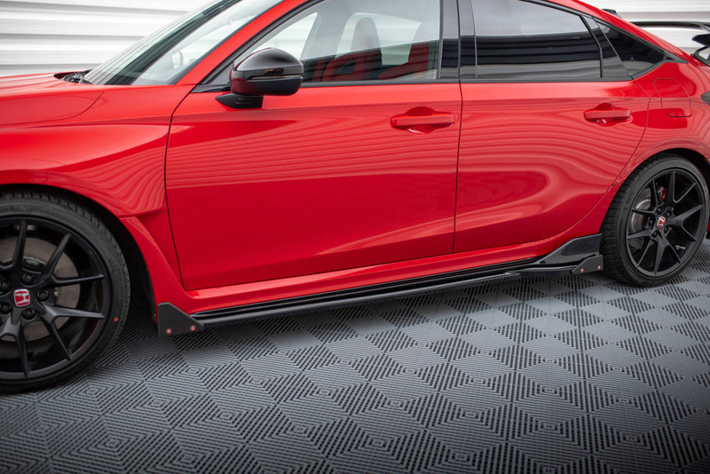 Maxton Design Side Skirt Diffuser V.1 + Flaps Honda Civic Type-R Mk 11
