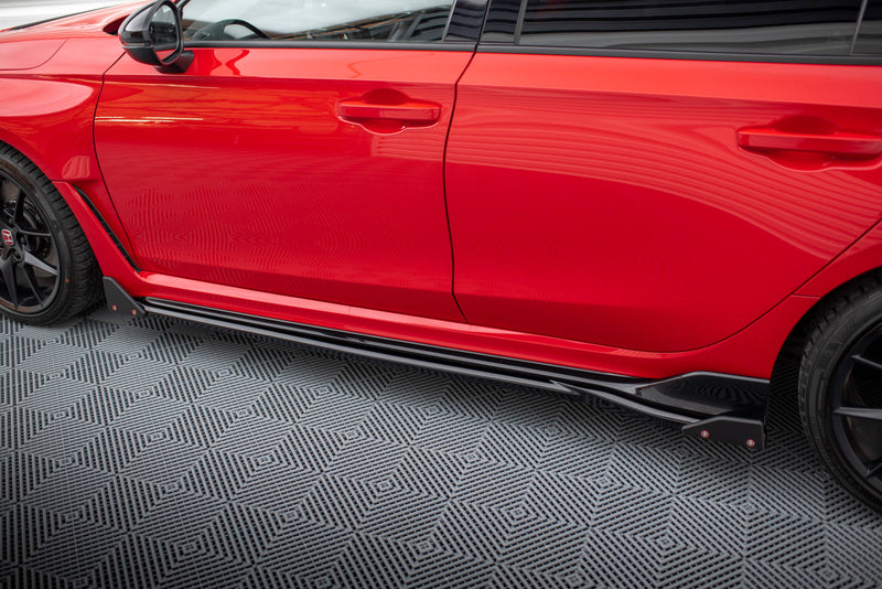 Maxton Design Side Skirt Diffuser V.1 + Flaps Honda Civic Type-R Mk 11