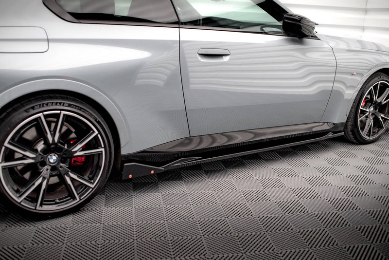 Maxton Design Seitenschweller Diffusor V.2 + Flaps BMW 2 Coupe M-Pack / M240i G42