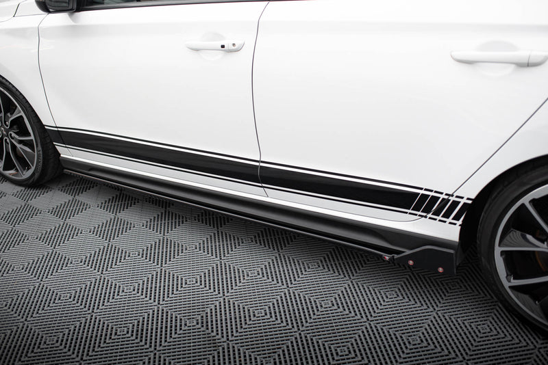 Maxton Design Seitenschweller Diffusor V.5 + Flaps Hyundai I30 N Mk3 / Mk3 FL Hatchback/Fastback