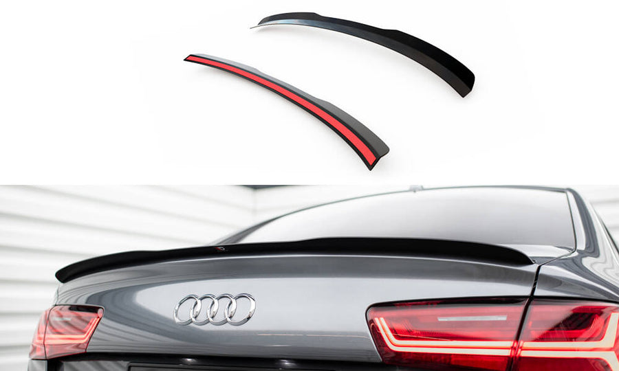 Maxton Design Spoiler Cap passend für Audi A6 / A6 S-line / S6 Sedan C7 Facelift