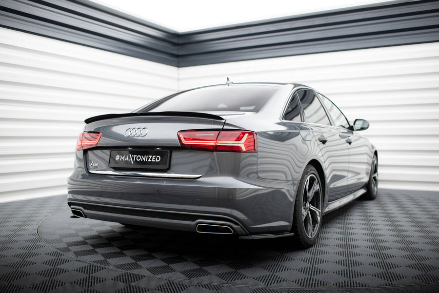 Maxton Design Spoiler Cap passend für Audi A6 / A6 S-line / S6 Sedan C7 Facelift