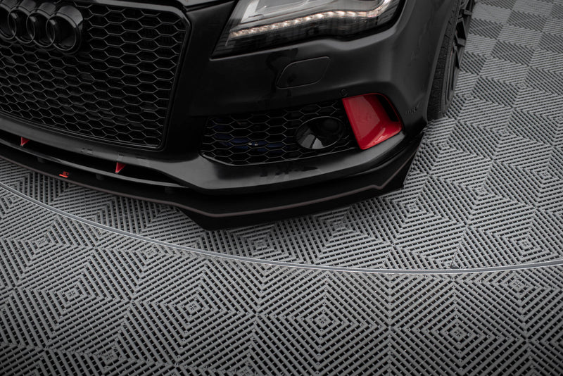 Maxton Design Street Pro Splitter + Flaps + Flaps Audi A7 RS7 Look C7